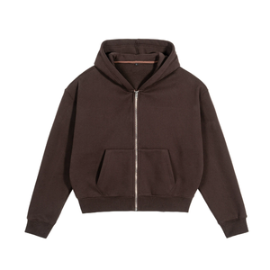 Sweat à capuche décontracté pour homme, coupe ample, avec fermeture éclair courte, collection automne, marque de mode masculine - Product Image 4