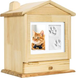 Урна для кремации домашних животных, мемориальный сундук для праха, похоронные принадлежности для животных, кошек, собак, деревянная, с местом для фото - Product Image 1