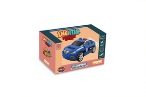 Voiture à inertie et à friction 1:36, véhicule de police jouet pour enfants de 2 à 4 ans, modèle unisexe en plastique 0719 - Product Image 1