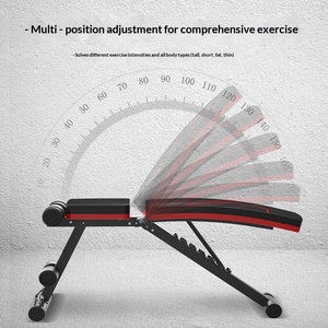 <span class=keywords><strong>Banc</strong></span> de musculation multifonctionnel pliable et réglable en acier, équipement de fitness pour sit-ups, chaise de préparation musculaire, planche de sécurité - Product Image 4