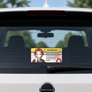 Waterproof 15*7 CM PET Cartoon <strong>Decals</strong> 3D Lenticular Anime Motion Sparkle Warning UV Printed Car Stickers for Promotion Gift - Product Image 2