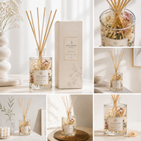 Diffuseur de parfum de luxe personnalisé avec fleurs séchées |   Fabricant et fournisseur en gros d'ensembles de diffuseurs de parfum d'ambiance OEM