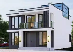 Elegant Mid-Century Modern Light Steel Luxury Villa | Windproof 41-80mph - Product Image 4