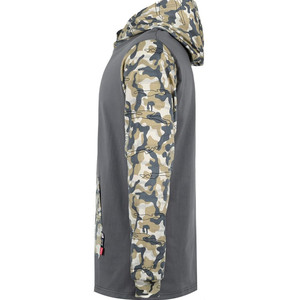 FR hoodie kerja Pullover bertudung tahan api Camo dua warna tahan api 6OZ CAT2 NFPA 2112 kemeja keselamatan elektrik bersertifikat - Product Image 3