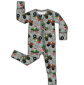 En stock, divers pyjamas pour bébé en bambou imprimés, boîtes mystère en bambou, barboteuse en bambou personnalisée pour bébé, boîte mystère en bambou pour pyjama, vente en gros - Product Image 4