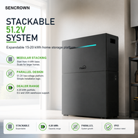 Batterie LiFePO4 empilable 51,2 V avec capacité extensible de 15 à 20 kWh pour le stockage d'énergie domestique
