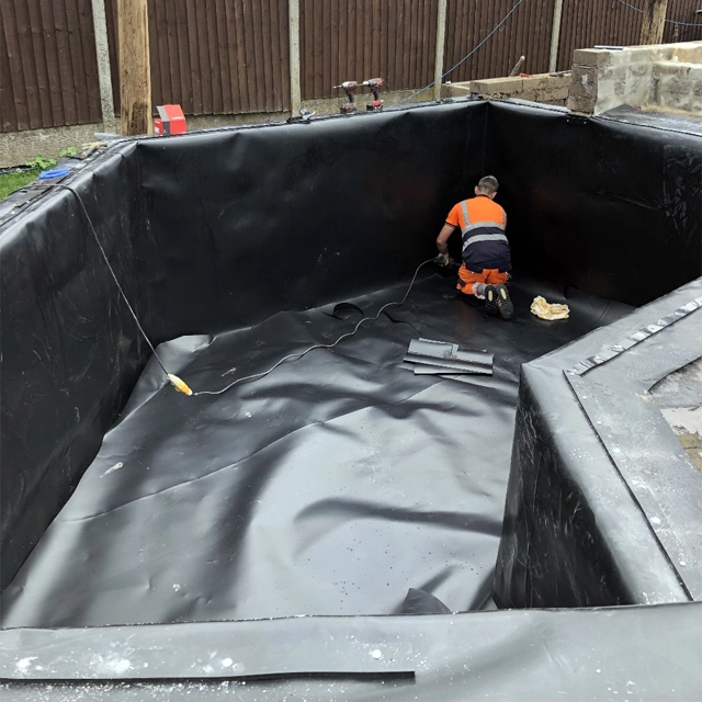 GRI GM13 HDPE Geomembrane Liner Pond 80 Mil Hdpe Liner 1.5mm