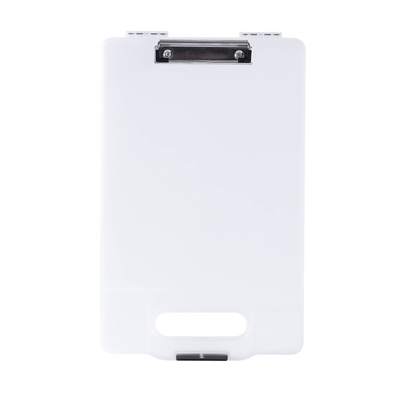 Plastic White Storage Clipboard with Open Foldable for Nurse Students, Teachers, Sales, Utility, Jobsite, Professional Size