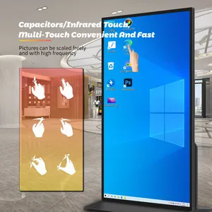Outdoor Digital Signage 43 55 Inch Indoor Touch Screen 500cd Brightness Android Digital Signage Media Player Lcd Mall Advertising Kiosk