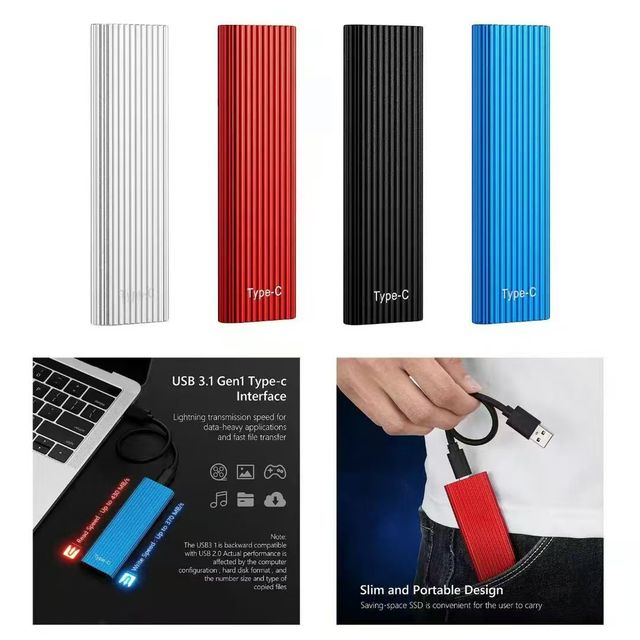128gb Upgraded Portable Ssd 1tb 2tb 4tb 8tb 16tb,portable Ssd T5 Evo 8tb,portable External Ssd 1tb