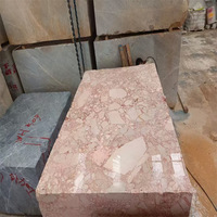 Marbre rose naturel poli, pierre de luxe pour mur de fond, table à manger, table basse, entrée, comptoir de salle de bain