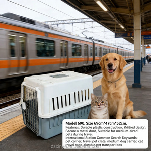 Transportadora de Mascotas Portátil Moderna, Caja de Transporte Aéreo Pequeña/Mediana 690, Ventilada y Segura para Viajes en Auto, Tren y Avión, IATA - Product Image 3