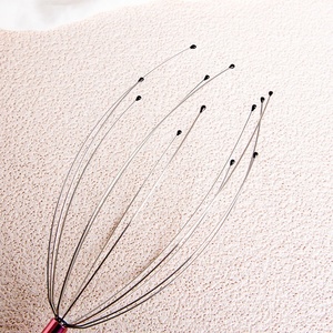 Gloway fabricante personalizado pulpo relajación cabeza pelo cuero cabelludo rasguño masajeador herramienta Metal cabeza masajeador con bolas de acero - Product Image 4