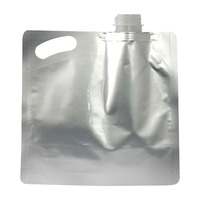 500ml en plastique poche liquide blanchiment chimique portable eco friendly alu-foil stand up centre bec sachets avec bec verseur