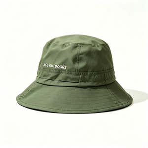 Sombrero de Pescador Verde Oliva de Secado Rápido, 100% Poliéster, con Imagen Bordada ACE OUTDOORS, Protección Solar UPF 50, Casual y Deportivo, Venta al Por Mayor - Product Image 6
