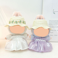 Ensemble de robe de mariée pour poupée de 17 cm, chapeau Bubu, accessoires de cheveux en perles, costume de mariée pour poupée de 17 cm, vente en gros