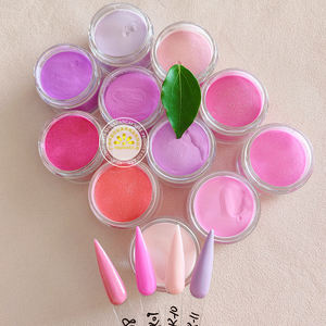 Yüksek kaliteli parıltılar toz büyük azim hiçbir mermer profesyonel hızlı kuru kapak çivi sanat için pembe akrilik toz - Product Image 2