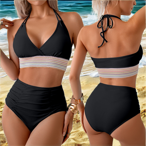 Maillot de bain deux pièces tendance, nouveau design, imprimé floral, grande taille, service OEM disponible - Product Image 2