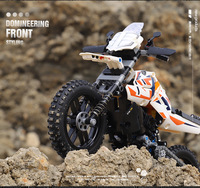 Bloques de Construcción de Motocicleta Todoterreno para Niños, Rompecabezas de Piezas Pequeñas, Juguete de Ensamblaje, Colección de Adornos