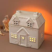 Chalet rustique en forme de décor à la maison photophore en céramique brûleur à mazout cire fondre plus chaud pour la maison fête mariage