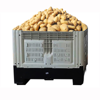 Bacs de stockage logistique pliables personnalisés en plastique, bacs à palettes recyclables, boîtes à palettes pliables, boîtes à palettes empilables pour le transport