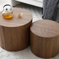 Tables basses gigognes en MDF avec placage. Salon, bureau, chambre à coucher, naturel, 4 couleurs