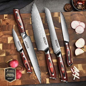 Kookmessenset Japans 5-delig 67-laags VG10 staal Damascus staal messenset G10 handvat Damascus messenset - Product Image 1