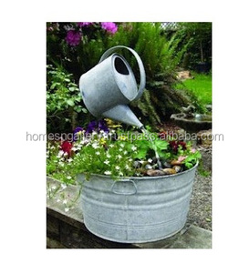 กระป๋องรดน้ำโลหะสังกะสีโบราณแบบชนบทตกแต่งใหม่จากผู้ผลิตในอินเดีย - Product Image 1