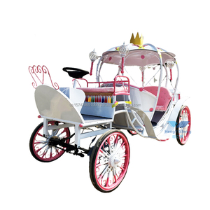 Carruaje de Boda Eléctrico con Diseño de Calabaza, Carruaje de Acero con Forma de Calabaza y Diseño Hueco - Product Image 1