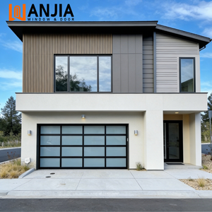 Portes de <span class=keywords><strong>garage</strong></span> en aluminium à vue complète avec panneaux de verre postmodernes, anti-effraction, verre givré, porte de <span class=keywords><strong>garage</strong></span> automatique - Product Image 2