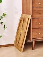Klappbarer Bambus-Bett-Tablett-Tisch, Laptop-Schreibtisch, Tragbarer Boden-Lesetisch mit Abgerundeten Ecken für Bett Sofa Boden Arbeit Essen