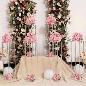 แท่นวางโชว์ดอกไม้คริสตัลอะคริลิคสำหรับกิจกรรมงานแต่งงานโต๊ะประดับผนังฉากหลังดอกไม้ประดิษฐ์ - Product Image 3