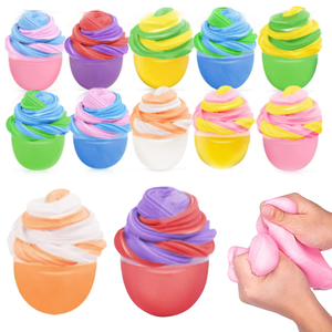 Articles de remplissage pour paniers de Pâques : Kit de slime au beurre, Œufs de Pâques, Jouets anti-stress, Cadeaux de fête pour enfants, garçons et filles - Product Image 1