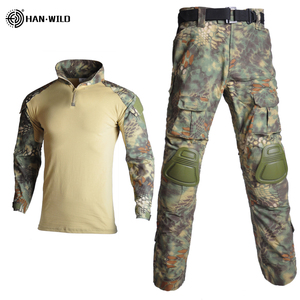 Ensemble uniforme tactique anti-déchirure personnalisé, vêtements de chasse et de chasse invisibles, t-shirt imperméable et pantalon tactique - Product Image 3