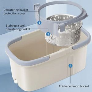 Nouveau vadrouille rotative à double entraînement vadrouille domestique entièrement automatique <span class=keywords><strong>sans</strong></span> lavage des mains vadrouille de <span class=keywords><strong>sol</strong></span> - Product Image 4