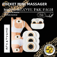 Mini Masajeador Portátil Multifuncional para el Hogar, Masajeador Electrónico de Pulsos EMS para Todo el Cuerpo, Control Remoto Inalámbrico, para Cuello, Hombros y Bolsillo