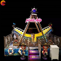 Service professionnel OEM et ODM manèges d'attractions pour enfants, mini bateau pirate portable pour enfants avec remorque