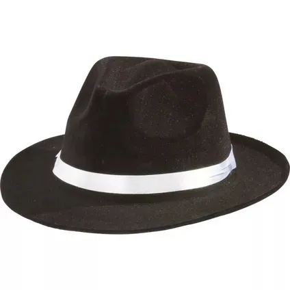 Black Gangster Hat