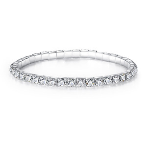 <span class=keywords><strong>Bracelet</strong></span> Dimoand élastique multicouches, bijou de Tennis en strass extensible, 1 à 5 lignes, nouveau Design classique, offre spéciale - Product Image 5