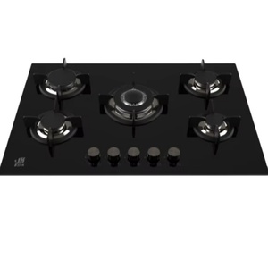 Cuisinière à gaz en verre Ksun à 5 brûleurs haute efficacité avec fonction étanche, usage domestique, garantie 1 an - Économie d'énergie et durable - Product Image 1