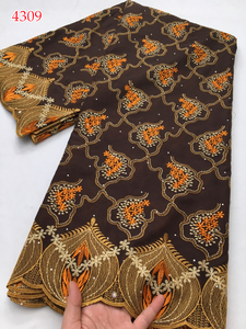 Nouvel arrivage : Tissu en dentelle suisse <span class=keywords><strong>africaine</strong></span> brodé avec pierres, idéal pour les tenues nigérianes élégantes pour femmes, parfait pour les mariages et les soirées dansantes. - Product Image 3
