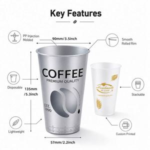 Vaso Desechable de Plástico PP de 90 mm y 16 oz para Bebidas, con Impresión Personalizada, para Eventos al Aire Libre, Carnaval y Fiestas - Product Image 3