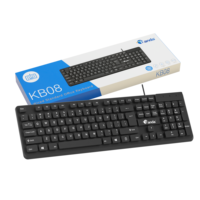 Clavier filaire Banda KB08 noir à imprimé arabe, clavier d'ordinateur USB blanc avec disposition anglaise, type machine à écrire, nouveau produit OEM