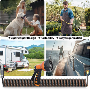 Tuyau d'arrosage enroulable léger et durable en <span class=keywords><strong>EVA</strong></span>, résistant aux UV, haute pression, personnalisable avec marque privée, pour l'irrigation des jardins - Product Image 5