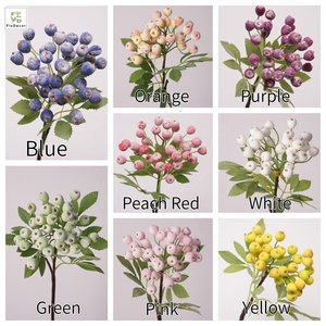 Mới đến tự nhiên 36cm nhân tạo snowberry chi nhánh gốc bọt màu hồng ít táo chi nhánh Nhà Bên trang trí đám cưới Blueberry - Product Image 3