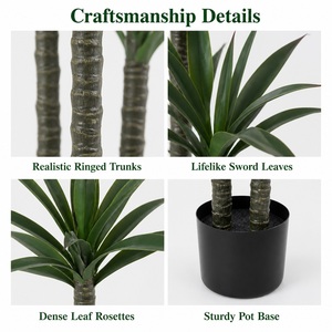 Large Artificial <strong>Yucca</strong> Tree Dual Trunk Realistic Faux Sword Leaf <strong>Plant</strong> <strong>for</strong> Indoor Home Office Decor Landscape Design Wholesale - Product Image 3
