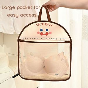 Wall-Mounted Breathable Mesh Storage <b>Bag</b> Sundries Organizer Sock Storage Underwear Organizer Space-Saving Wall Mounted <b>Net</b> <b>Bag</b> - Product Image 2
