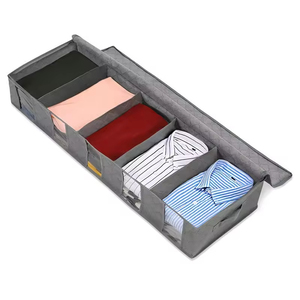 Caja de Almacenamiento Debajo de la Cama, Grande, Personalizada, Transparente, de Tela, Plegable, Multifuncional, Reforzada, para Ropa - Product Image 1