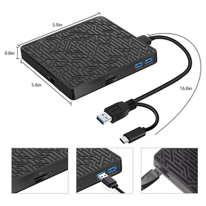 Grabadora de <span class=keywords><strong>Blu</strong></span>-<span class=keywords><strong>ray</strong></span> Multifuncional de Alta Velocidad USB/Tipo-C, Unidad Óptica Externa de <span class=keywords><strong>DVD</strong></span>/BD para Computadora Portátil, Móvil y de Escritorio - Product Image 6