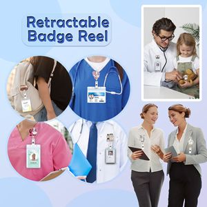 Bestseller Transfrontaliero Creativo GOOSE Clip per Badge Retrattile in Acrilico con Glitter, Divertente e Facile da Usare per Targhette Identificative e Carte d'Identità - Product Image 1